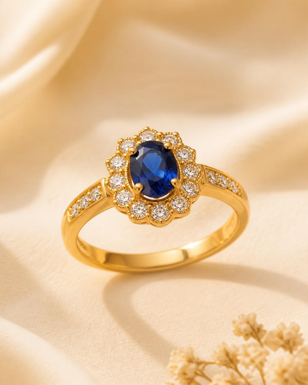 Ceylon Sapphire Ring — Jummaka Jewellery