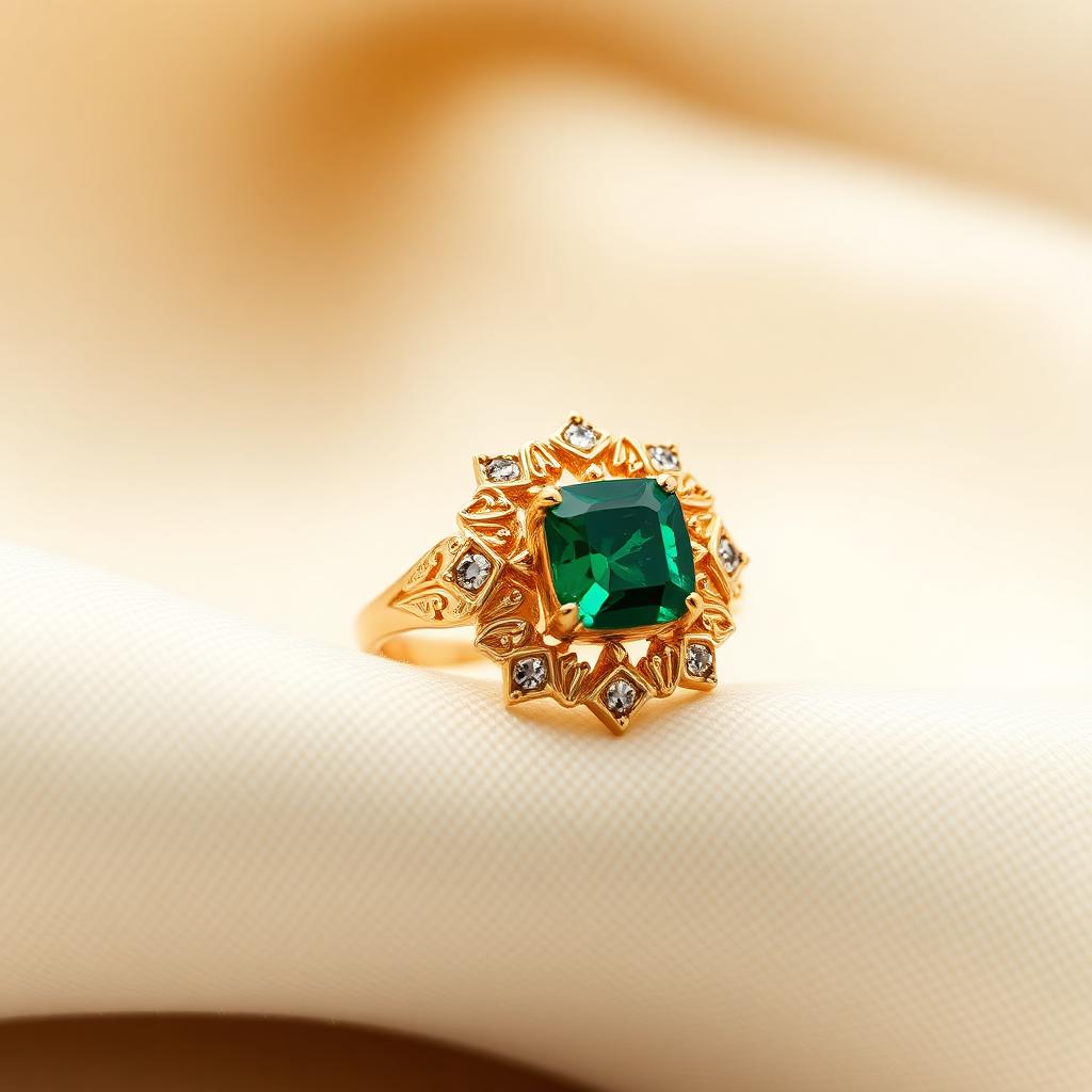 Dubai Emerald Ring — Jummaka Jewellery