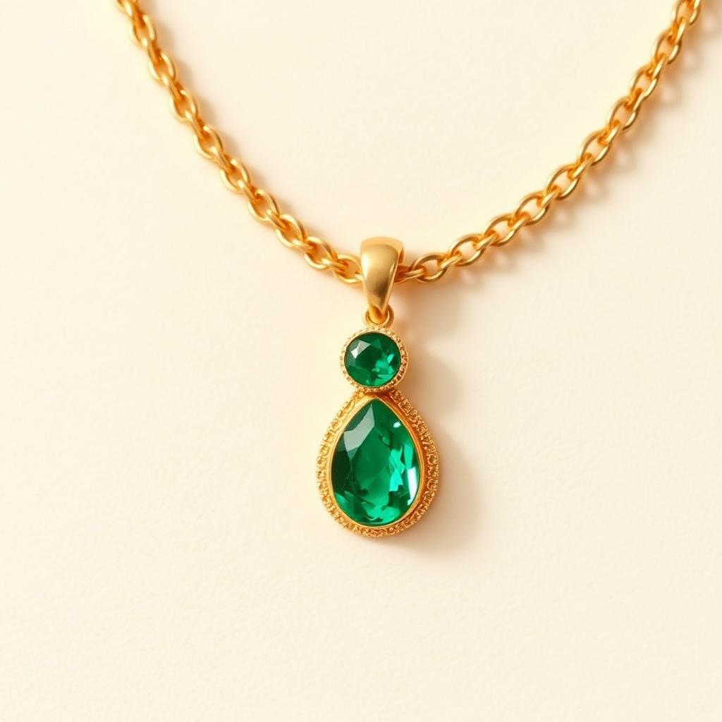 Ceylon Emerald Pendant — Jummaka Jewellery