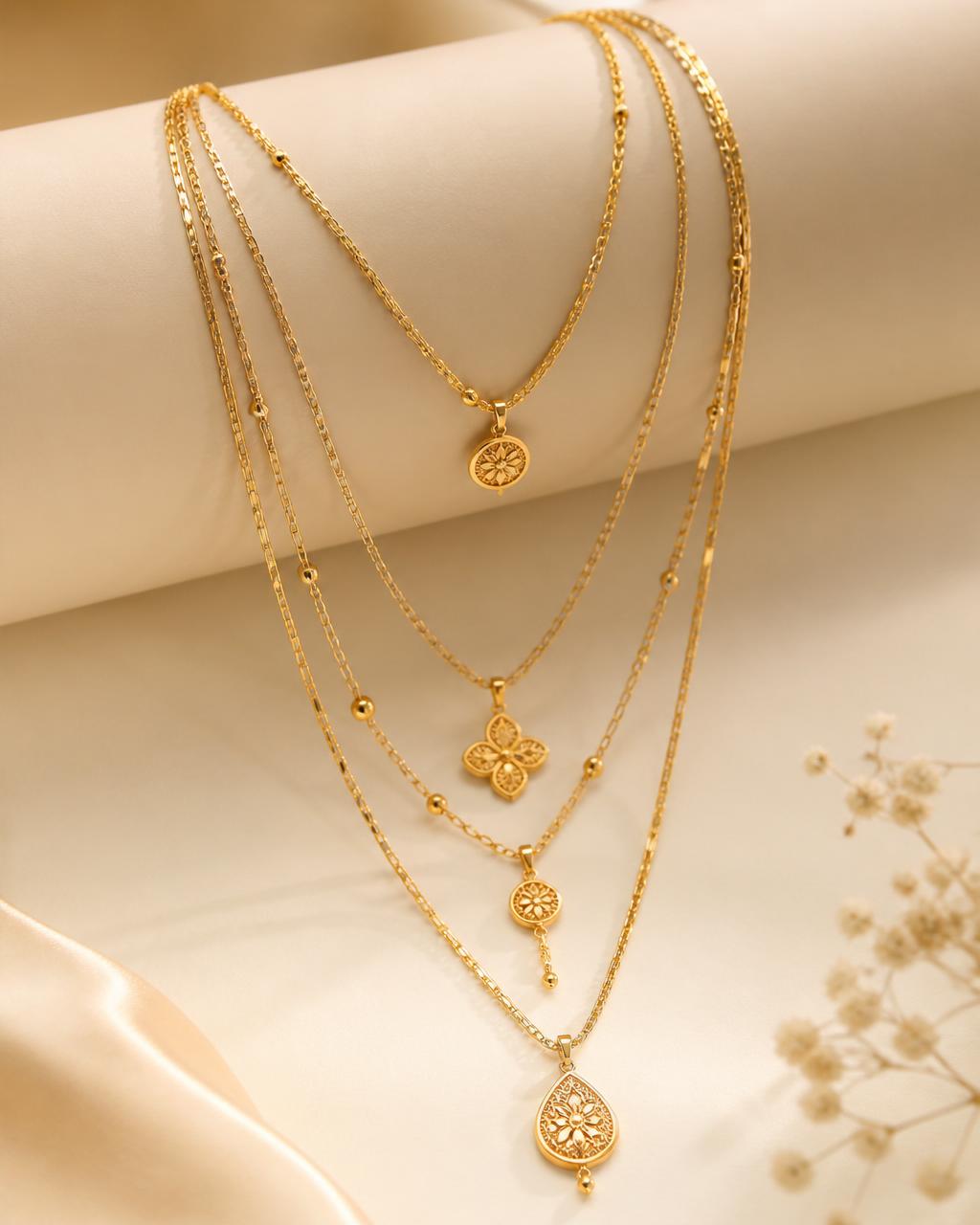 Layered Pendant Necklace — Jummaka Jewellery